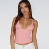 Women's Summer Solid Colour Sexy V-Neck Slim Small Camisole Tank Top