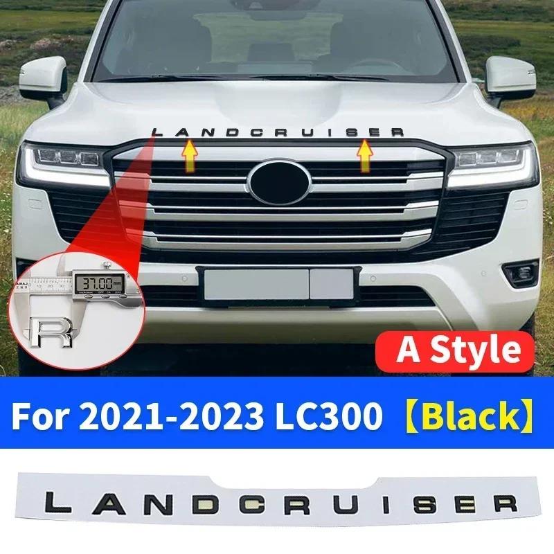 Land Cruiser 3D ABS Letters Sticker Hood Emblem Badge Exterior Modification For 2021-2023 Toyota Land Cruiser 300 LC300  VXR GXR