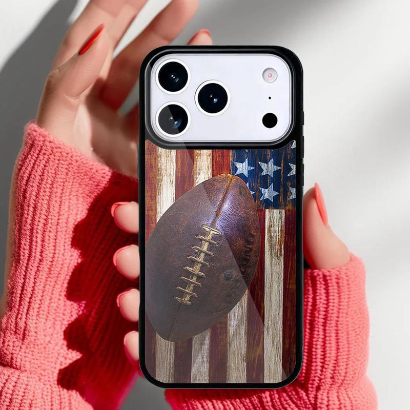 American Football Sport Phone Case for iPhone 17 16 15 14 13 Pro Max Back Cover for 12 11 Pro Coque