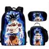 Dragon Ball Backpack Cross-border Trend Backpack Retro School Bag Dragon Ball Cartoon Three-piece Set
