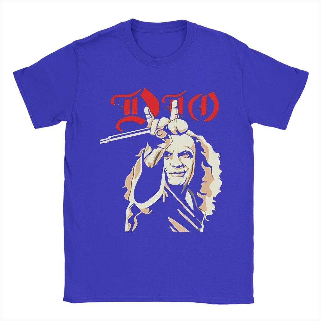 DIO Rock Band  Cotton T-Shirt For Men Summer  Classic T Shirts Round Neck Harajuku Tees Oversized Design Tops