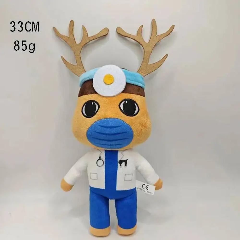 Juego Caliente Hospital de Animales Peluche Dr. Muñeco de Peluche Suave de Dibujos Animados Harlow Ratthew Enfermera Acosadora Peluche Coleccionable Regalo