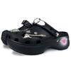 Crocs Classic Platform Clog BNK Black Pink Sweetheart Retro Beach Sweet Cool Cloud Clog Women's Black Pink