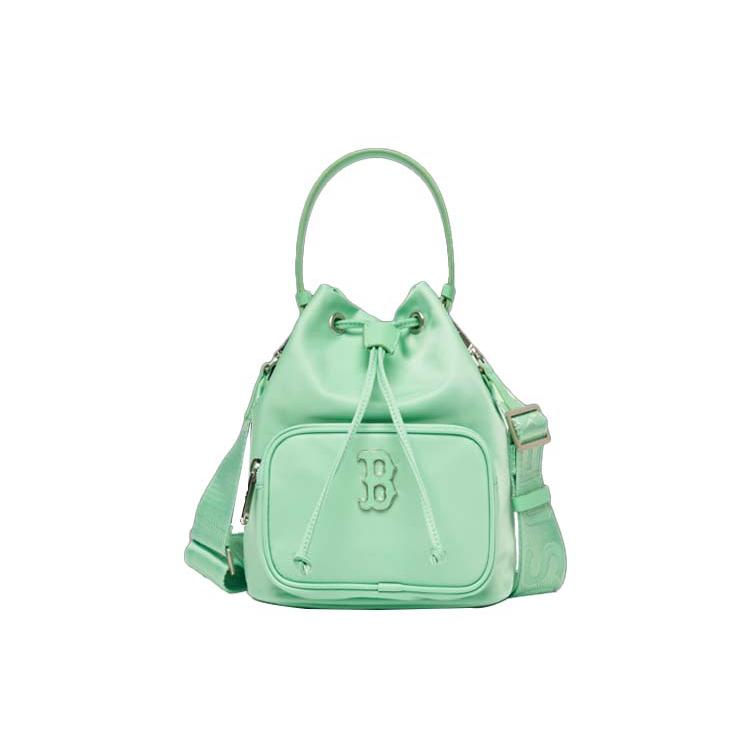 New MLB Nylon Fabric Bucket Bag, Handbag, Shoulder Bag, Crossbody Bag Unisex Mint Green 3ABMS042N-43KAL