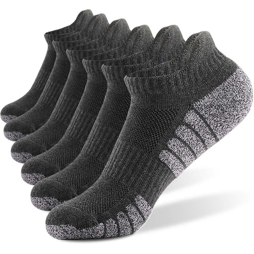 6 Paar Sport Mesh Bootssocken Herbst Winter Verdickte Frotteesohle Rutschfest Atmungsaktiv Laufsocken Outdoor Fitness Knöchelsocke
