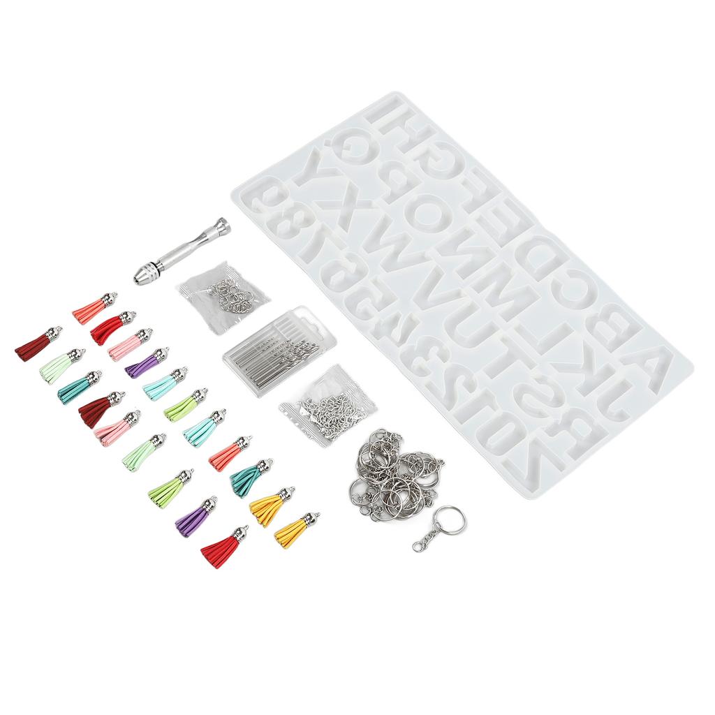 Silikonform-Set    Wiederverwendbare Quastenanhänger Silberne Hörnadeln Werkzeuge für Resin Art C