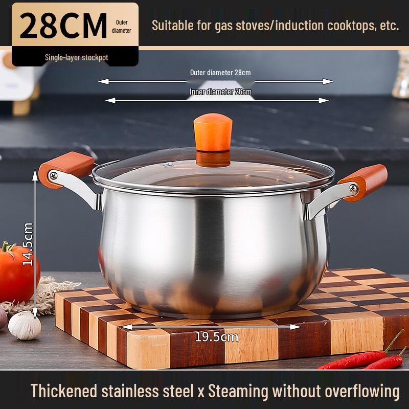 Yicang Stainless Steel Double-Handle Pot
