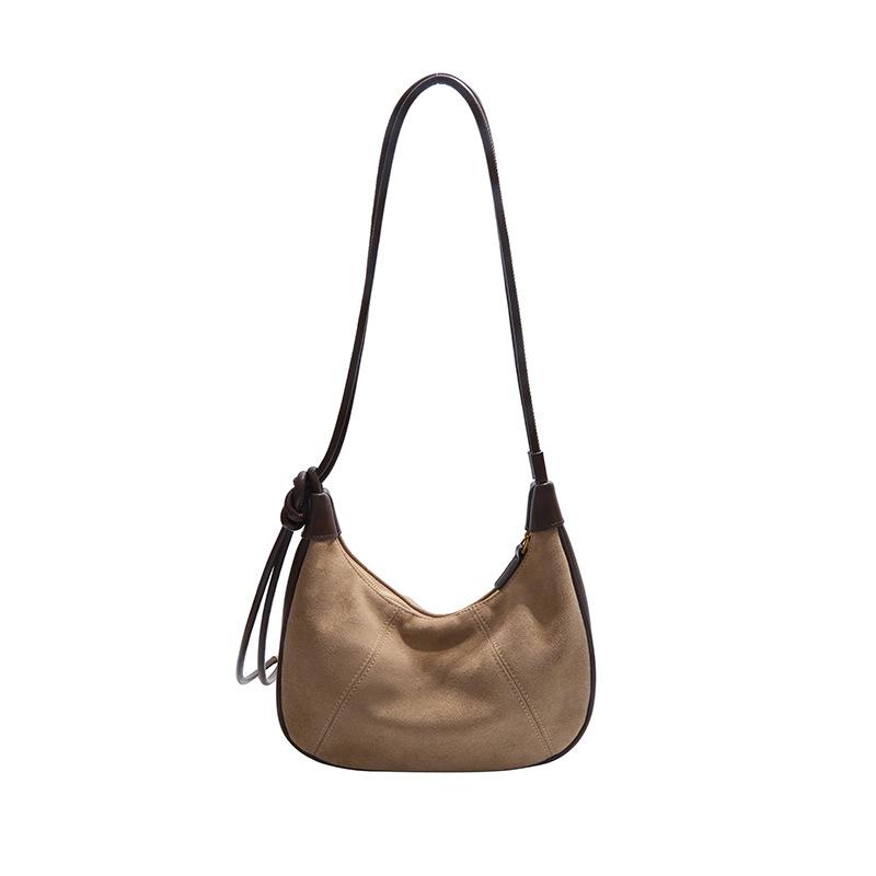 Premium Sense Casual Retro 2025 New Trendy Women's Bags Horns Dumplings Underarm Bags Simple Commuting Large Capacity