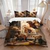 Set Biancheria da Letto Orsacchiotto Anime 3 Pezzi - Include Una Copripiumino e Due Federe (Nessun nucleo) - Perfetto per la Decorazione della Camera da Letto e della Camera degli Ospiti,
