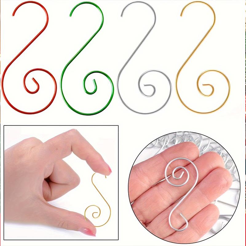 20PCS Tree Ornaments Multipurpose Plastic Heavy Duty Hangers Festive Stockings Ornaments S Hooks Xmas Christmas Shaped 50mm