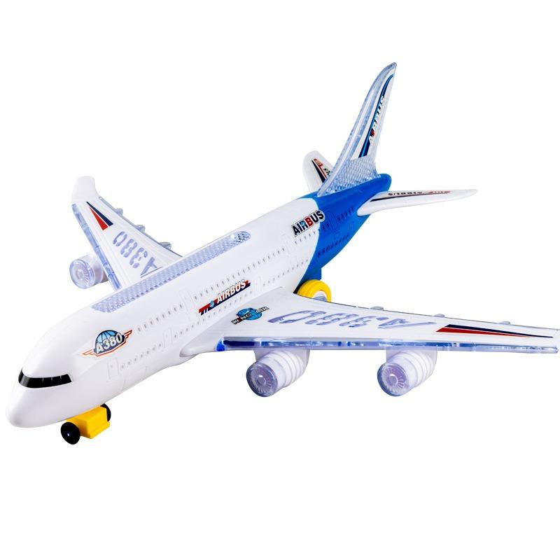 Electric A380 Airplane Model Toy With Light Sound For Kids