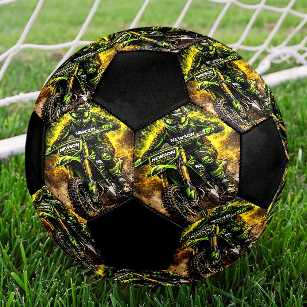 Motor trail op Indoor Soccer Ball Colorful All Ages Size 5 Machine Stitched PVC Competition Ready Durable High-Bounce