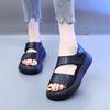 Flat-soled sandals for women wear summer new 2025 fashion versatile soft-soled non-slip thick-soled Roman shoes women's sandals