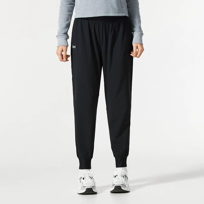 Under Armour Official Women s Pants Genuine Summer Stretch Sports Pants Loose Casual Pants Woven Jogger Pants S чёрный