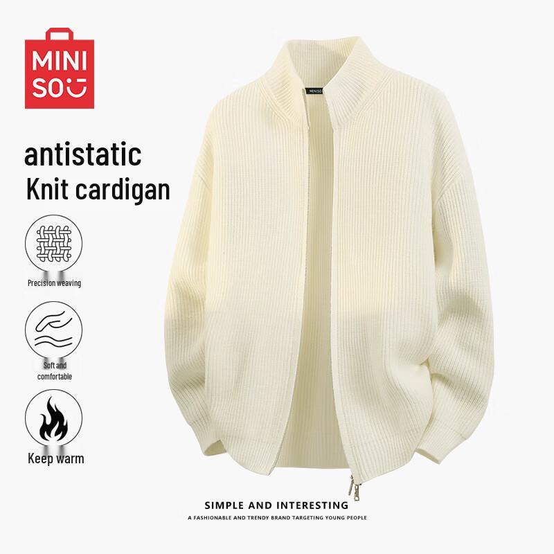 

MINISO Men s Basic Knit Cardigan Sweater XL