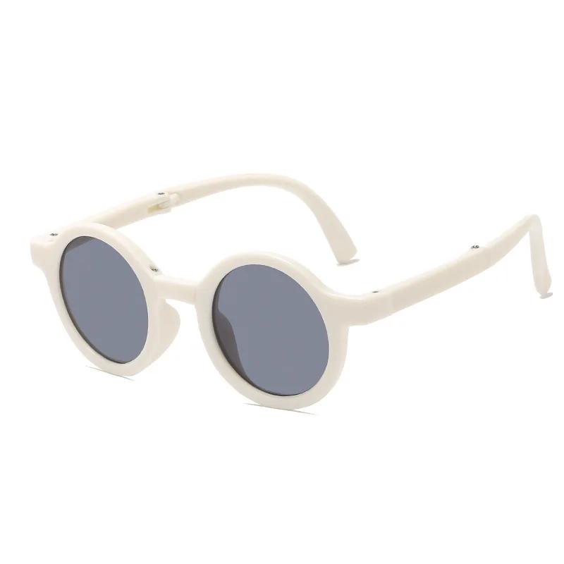 Girls Baby Sunshade And UV375 Protection New Style Folding Children's Fashionable Round Sun Glasses Cute Eyeglasses For Boys