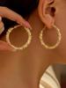 1 Pair Gold Hoop Earrings for Women, Fashion Accessories, Chunky Jewelry Set, Trendy Earrings for Women, Gold Plated Earrings, Cute Earring for Any