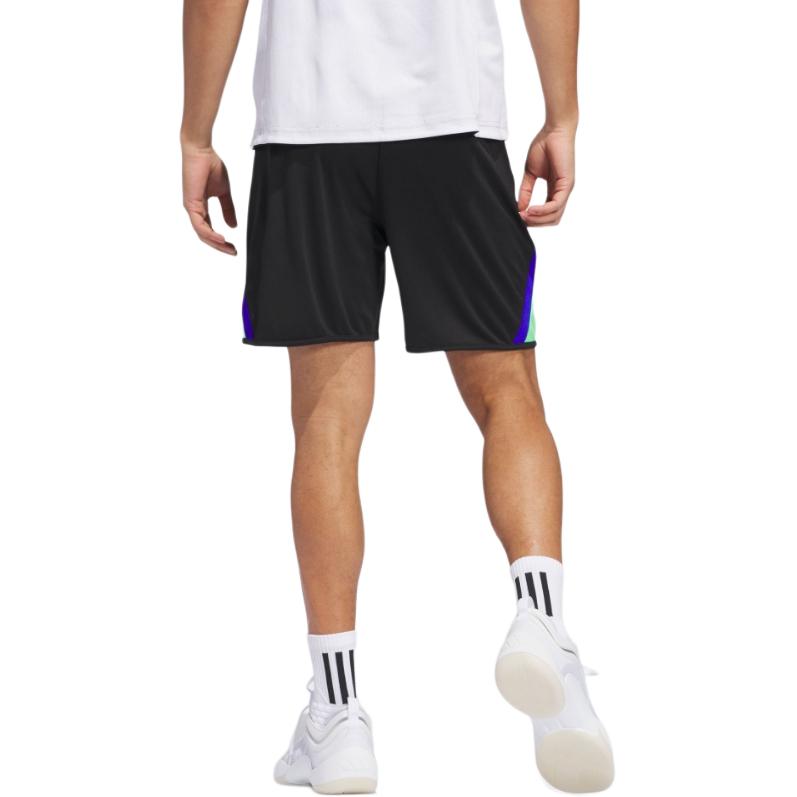 Adidas SS25 Basketball Shorts Men's Black/Bright Green JN4717