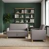 Storage Sofa Set 2 pcs Taupe Polyester