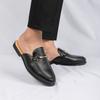 Fashion 2025 New Original Designer Summer Flats Leather Men Mules Shoes Men All-match Slippers Retro Soft Anti Slip Casual Shoes for Men