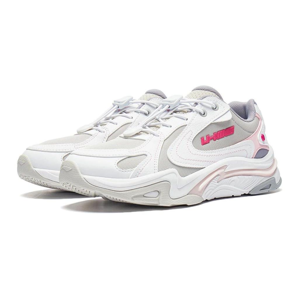 Li Ning Cloud River V2 Cushioning Rebound Low-Top Casual Shoes Kids sneaker Gray White YKCT144-4
