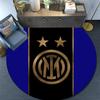 Football Club Internazionale Milano Round Area Rug,Carpet Rug for Living Room Bedroom Sofa Playroom Decor,Non-slip Floor Mat