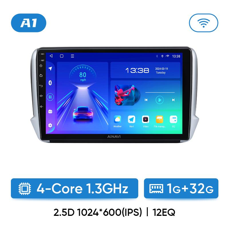 

Ainavi автомобильное радио для Peugeot 2008 208 2012-2018 мультимедийный плеер навигация GPS беспроводной Carplay Android Auto стерео нет 2Din