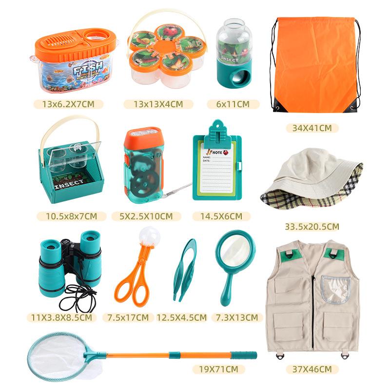 Supply Children'S Outdoor Adventure Insect Catching Toy Set Telescope Magnifying Glass Vest Insect Science And Education Experiment