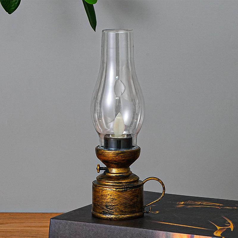 Retro LED Luminous Kerosene Lamp - Pony Lamp, Electronic Candle Light, Creative Decor & Gift Hurricane Light.