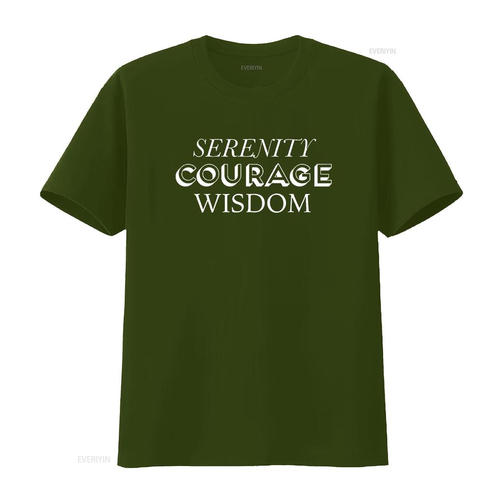 Serenity Courage Wisdom Spiritual Religious T Shirt vintage Washed Top For Everyday Wear streetwear Soft Stretched Casual