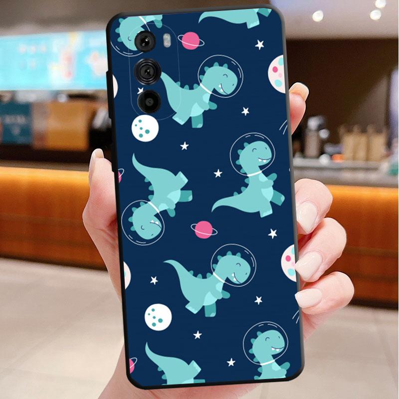 Cute Dinosaur Baby Phone Case For Motorola Edge 60 50 40 Pro 60 50 40 30 Ultra Neo Fusion Moto G Play G Stylus G Carcasas