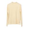 Women's Solid Color Half-High Neck Wool Knit Sweater - Autumn/Winter Short Thick Pullover Base Layer Knitwear