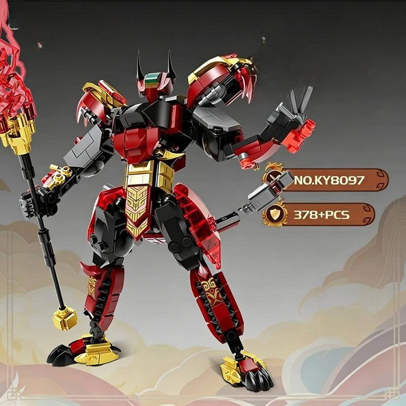 Creative Series Magical Three Kingdoms Warrior Mech Building Blocks for Children's Educational Toys NO BOX