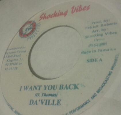 

7-дюймовая пластинка DAVILLE & PAM HALL / DAVILLE - Возраст - это всего лишь цифра / I Wan NONE Shocking Vibes 2001 Ямайка Регги, Ска и Даб Б/У