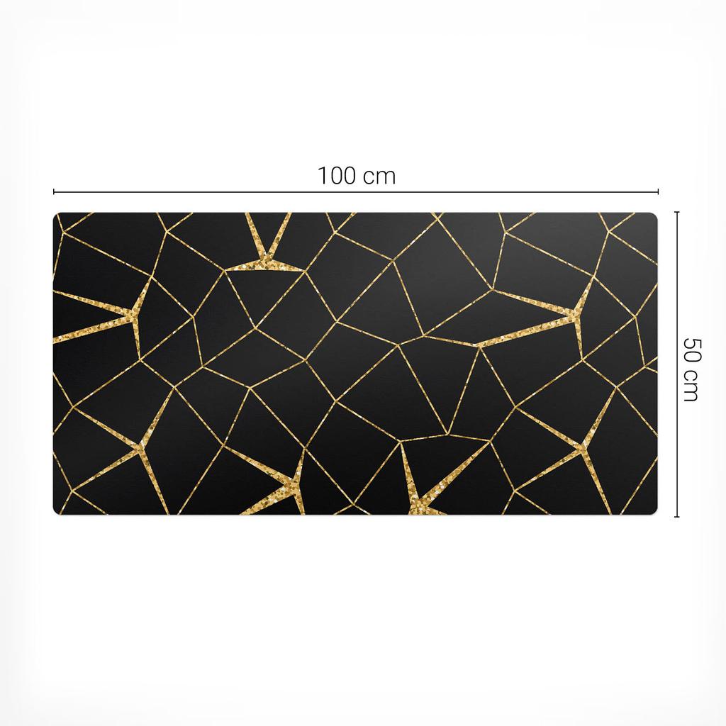 Anti-slip Desk Mat with Geometric Line Pattern 100x50 cm