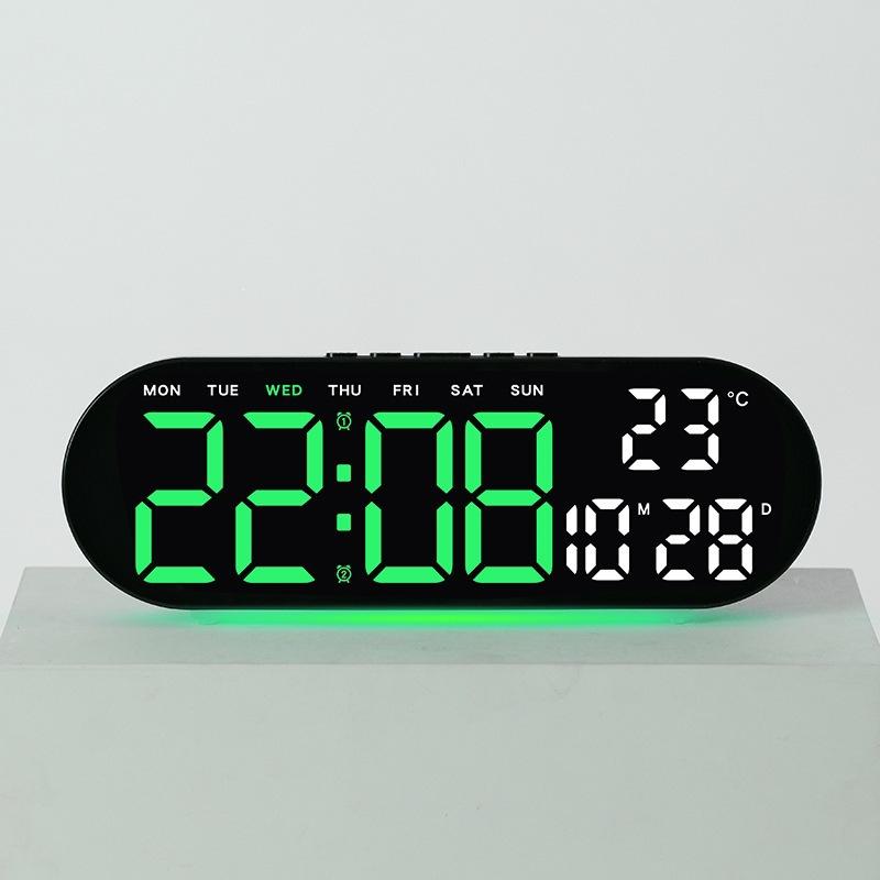 Electronic Clock Hotel Desk Clock LED Ambient Light Alarm Clock Desk Clock GH8011 Plastic Decoration Ambient Alarm Clock