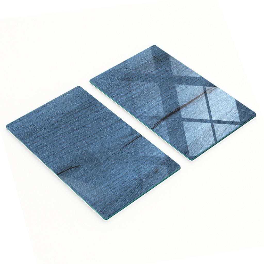 Multifunctional Decorative Glass Boards with Wood Print 2X30X52 Cm