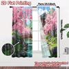 2pcs   2D FLAT PRINTING Curtains (Without Rod) Spring Serenity(1) Modern Curtains Polyester Easy Install Curtains Gifts Perfect