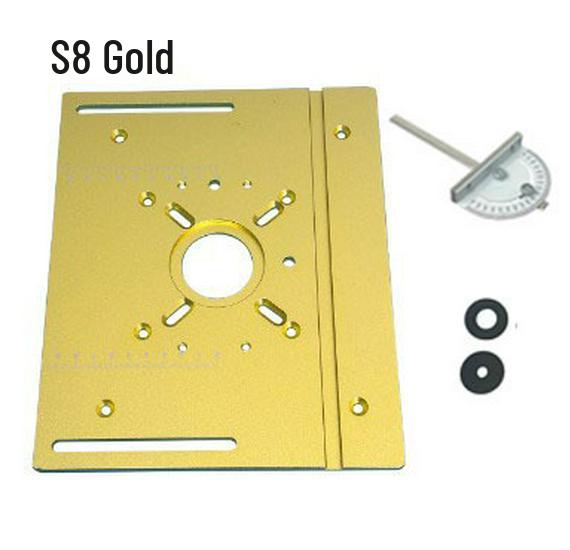 S8 Aluminum Alloy Trimmer Workbench with Reverse Plate, Fence, and Push Ruler for Woodworking and Carving