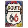 USA Route 66 Metal Signs Wall Poster Plaque Warning Sign Vintage Iron Painting Decoration for Home Cafe Living Room Club Bar