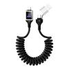 CarPlay Screen Mirroring LED Luminous Spring Retractable Customized Type-C Charging Cable