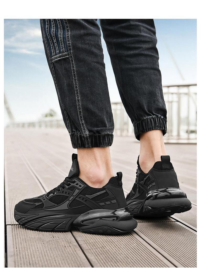 Lightweight Men's Trendy Autumn Running Sneakers: Casual, Versatile Fashion Dad Shoes for Youth Sports