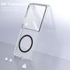 HD Transparent Magnetic Case For Samsung Galaxy Z Flip 8 7 6 5 4 Crystal Clear Cover With Clear Tempered Glass Screen Protector