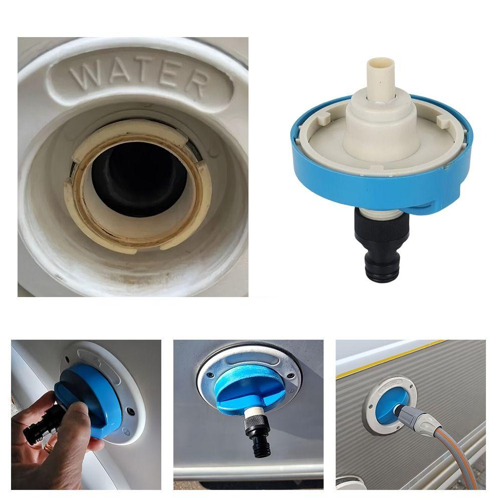 Plastic Water Inlet Filler Cap Filler Cap Quick Hose Connector Water Tank Inlet  Motorhome