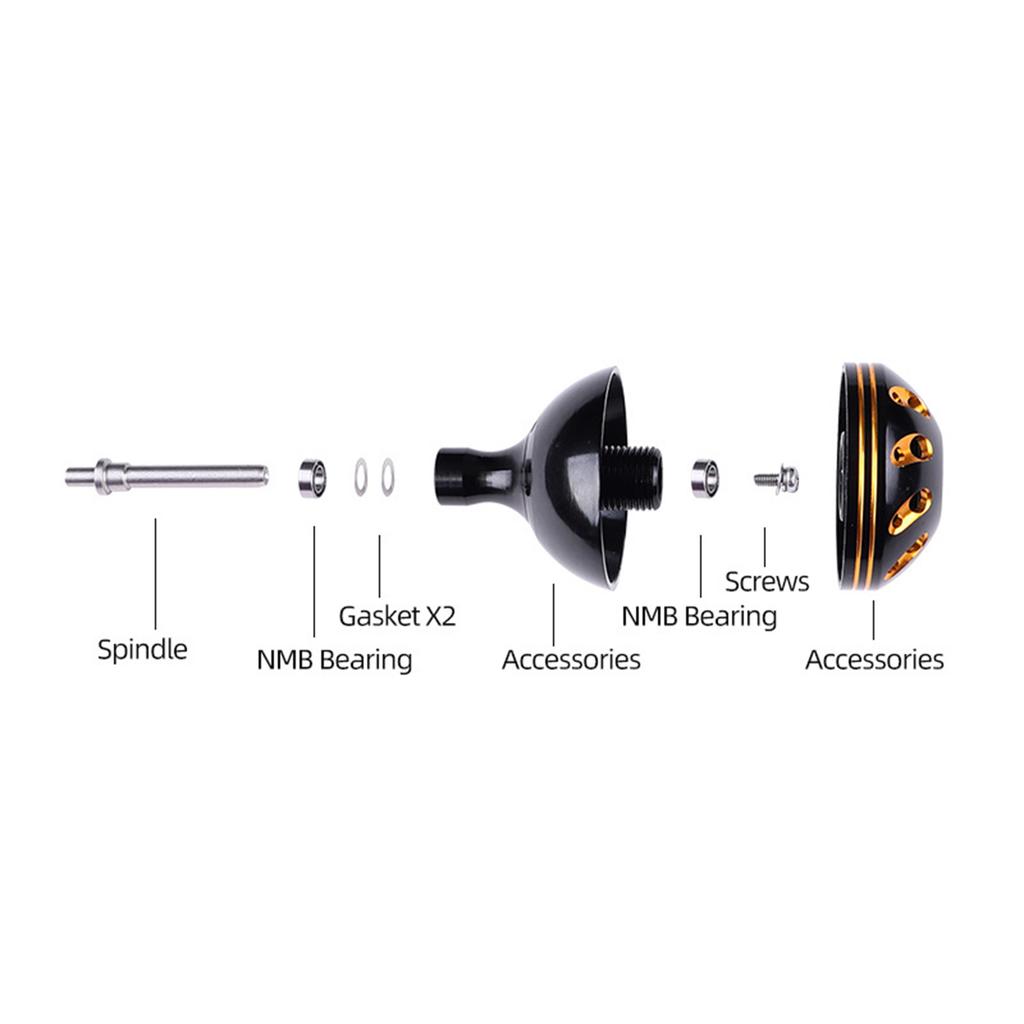 Aluminum Alloy Fishing Line Wheel Handle Knob Grip Spinnings Reel Power Knob Fishing Reels Accessories Easy to Use