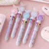 Kawaii Christmas Biros Pressed Multi-Color Pens Marker Creative Stationery for Writing School Supplies Kids Gift Random Styles