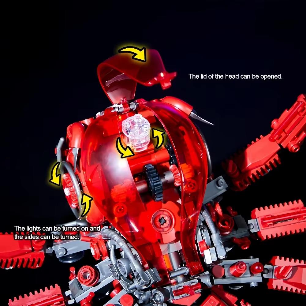 High-Standard 882Pcs Creative Superior-Grade Mechanical First-Class Octopus Animal Superior-Grade Construction Superior-Grade Assembly-Bricks