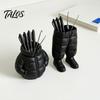 Teacher Desk Pen Cup Pencil Holder, Creative Down Jacket Shape, Durable PETG Large Capacity Small Desktop Trash Can Cup, for Office Supplies