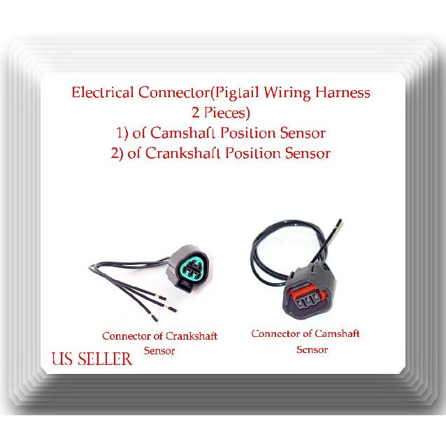 2 Connectors of Camshaft & Crankshaft Position Sensor Fits: Mirage 97-02 1.5L