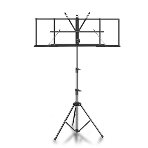 

Folding Music Stand, Extra Wide, Portable, Height-Adjustable, Folding Music Stand for Guitar and Guzheng